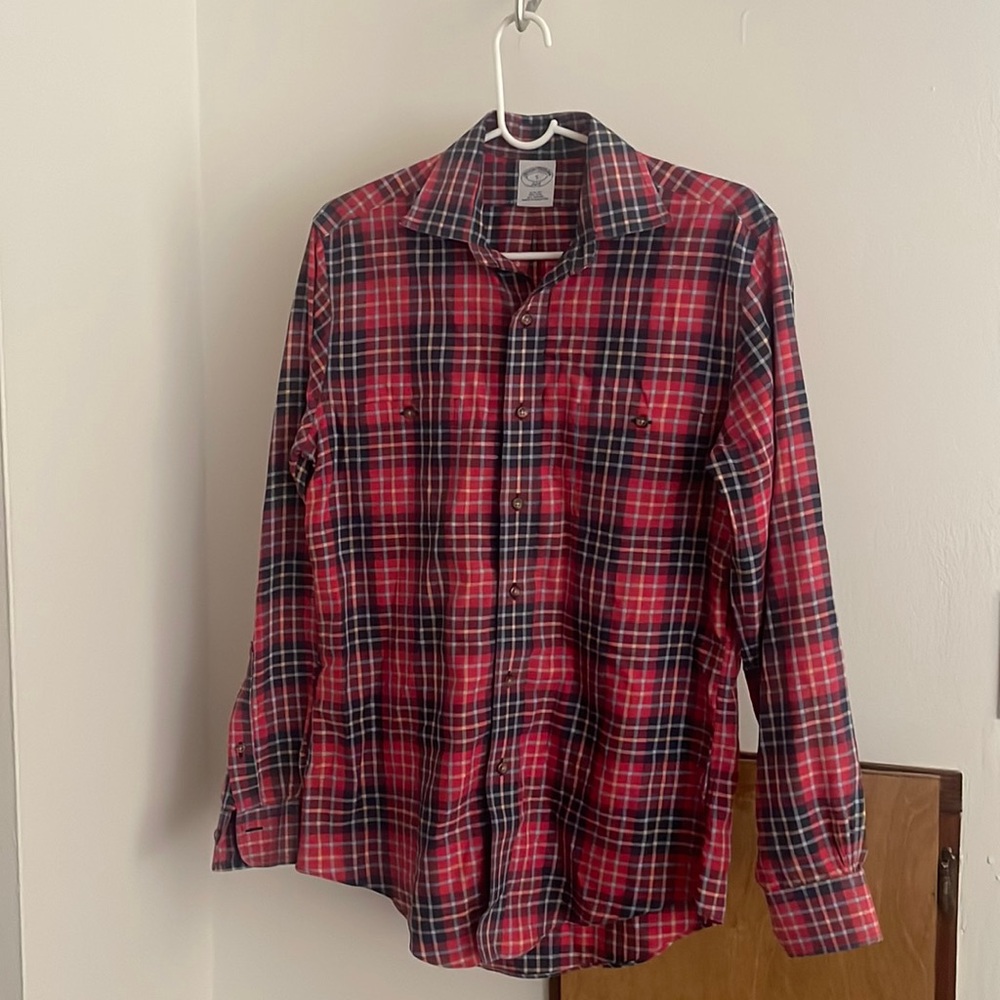 S Brooks Brothers Plaid Button Up